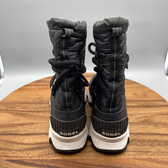 Sorel Kinetic Boots Womens Size 6 Black Waterproof Insulated Snow Winter Shoes - Picture 4 of 8